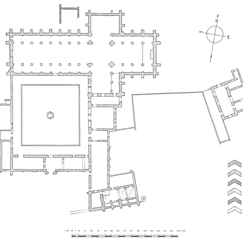 Plan of Netley Abbey in Hampshire
